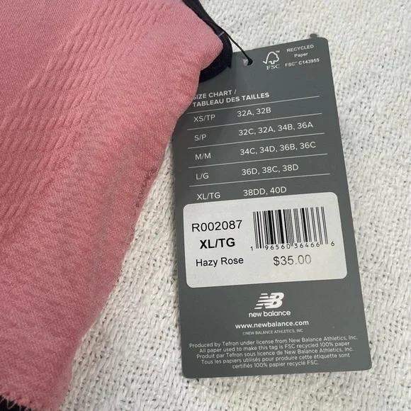 New Balance Women's Mauve Sports Bra
Sz XL ~ NWT ~ Workout - Picture 3 of 8